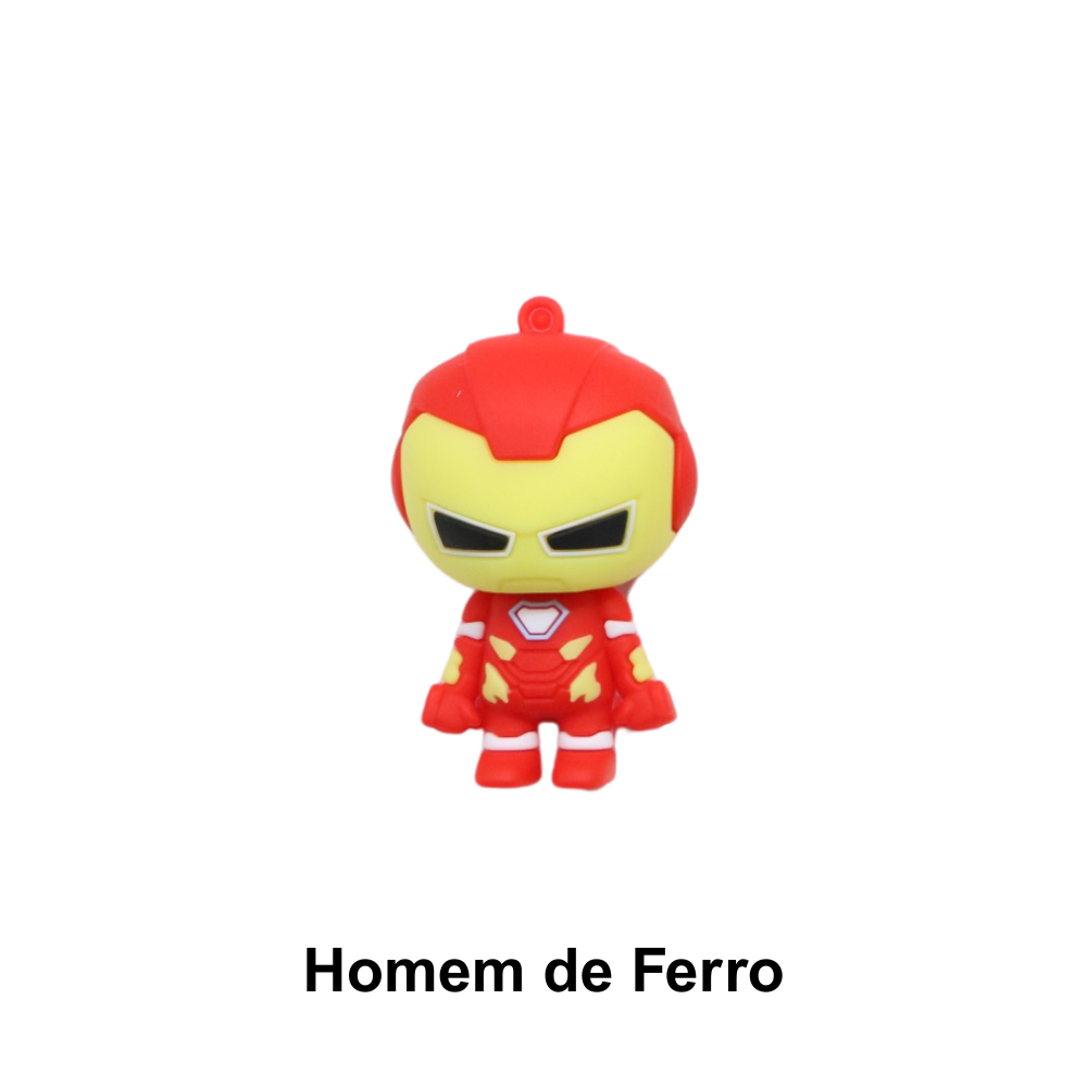 Pingentes Emborrachados - Super Heróis e Vilões - Homem de Ferro