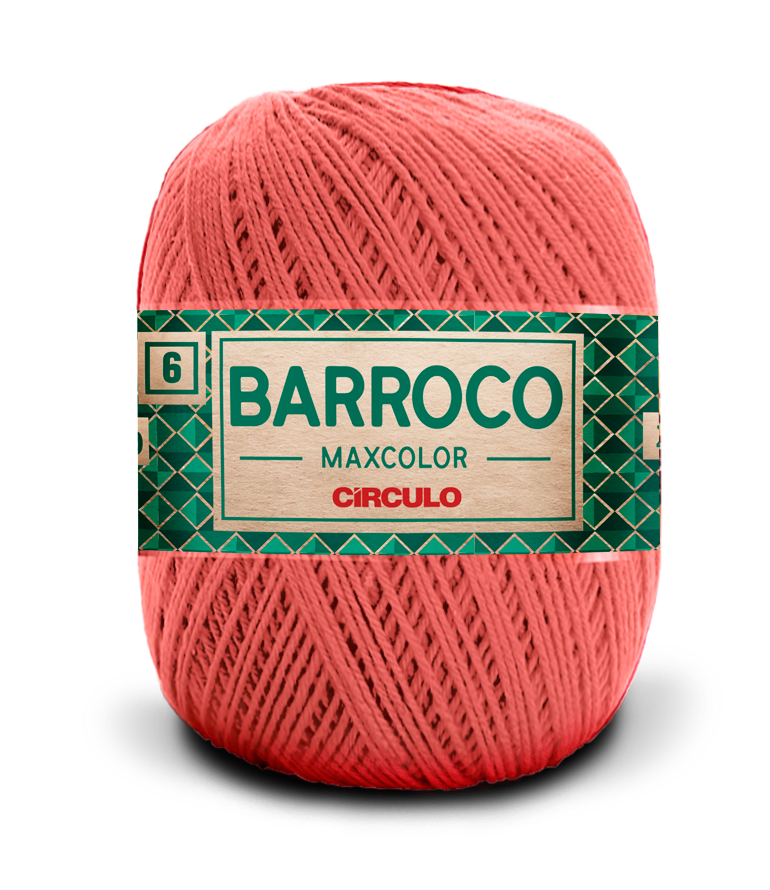 Barbante Barroco Maxcolor N.6 400gr Círculo - 4004 - Coral-Vivo
