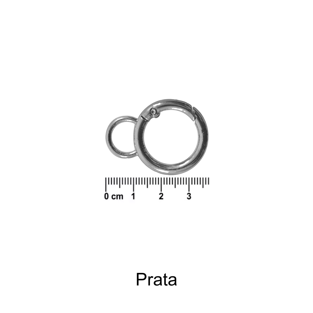 Mosquetão Bola Círculo - Prata
