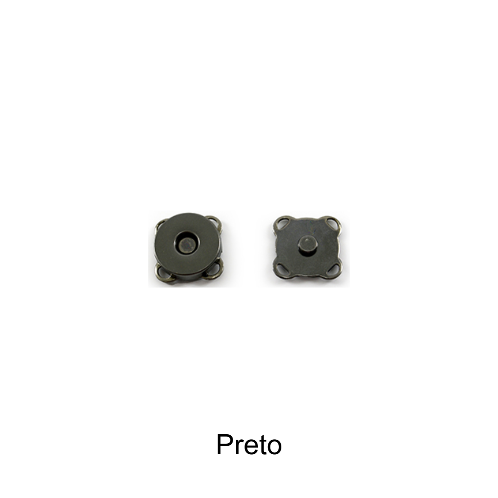Botão Magnético 18mm Círculo - Preto