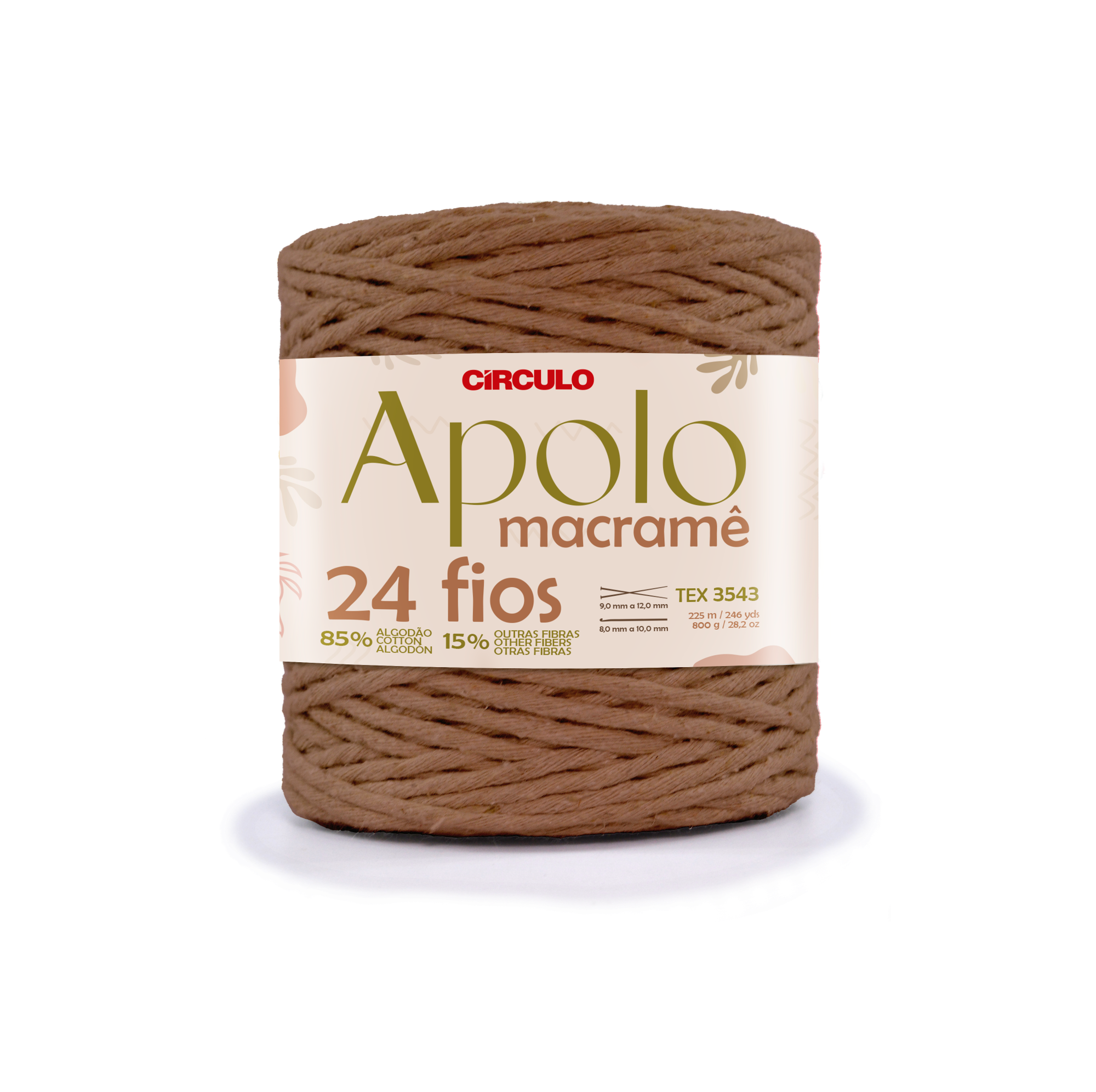 Barbante Apolo Macramê 24 Fios 800gr Círculo - 7466 - Castanha
