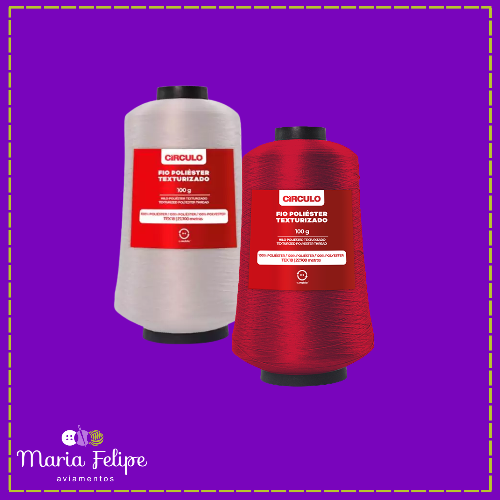 Linha Fio de Poliéster para Costura Overlock Círculo 100gr