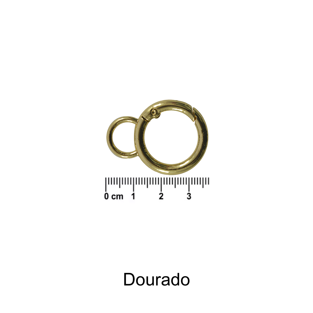 Mosquetão Bola Círculo - Dourado
