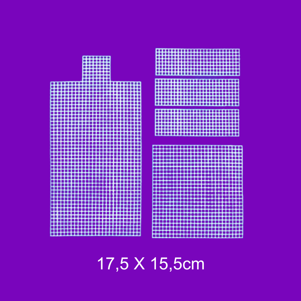 Tela de Plastico para Bolsas Círculo - 17,5 x 15,5 cm-1