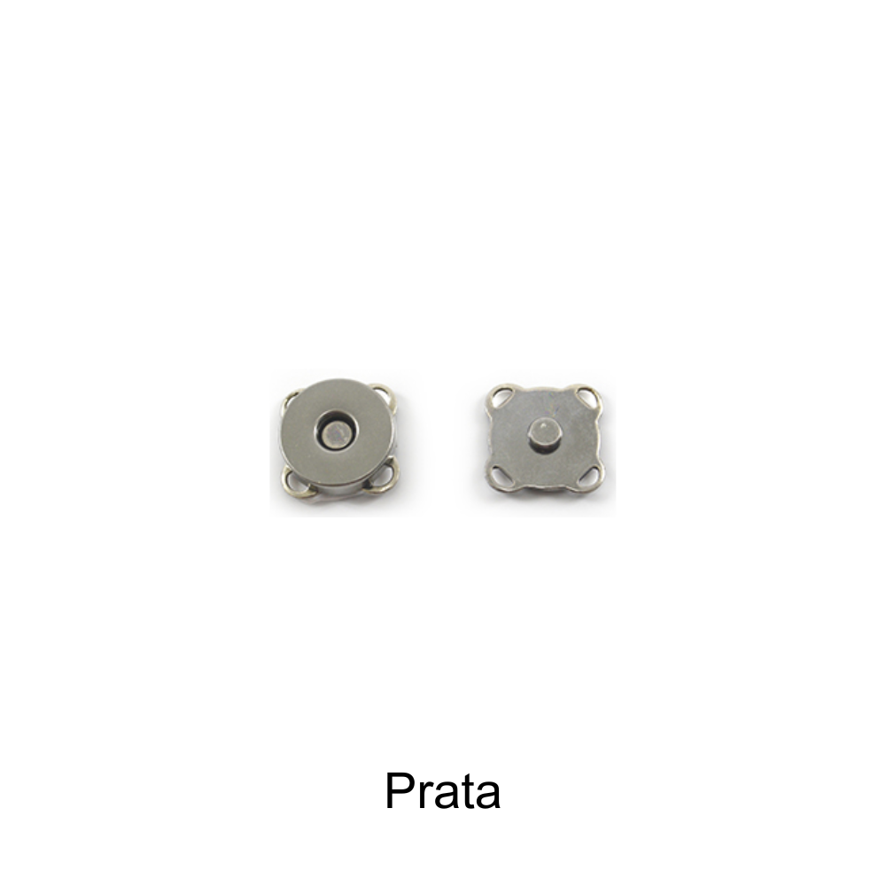 Botão Magnético 18mm Círculo - Prata
