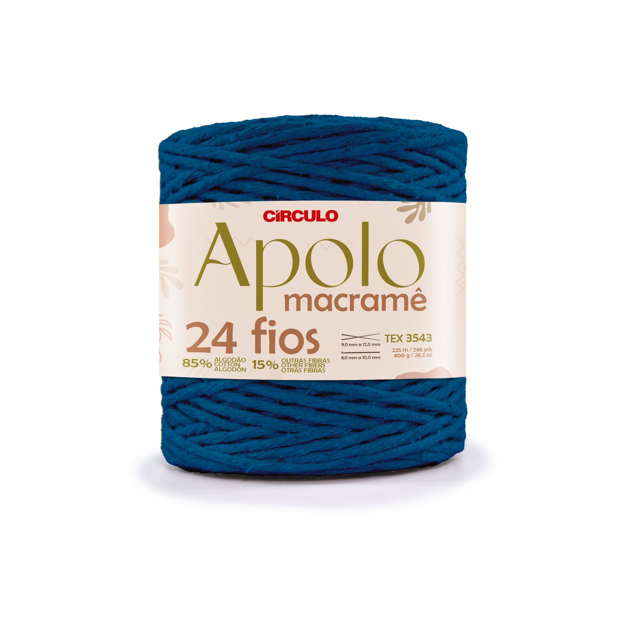 Barbante Apolo Macramê 24 Fios 800gr Círculo - 2775 - Azul Bic