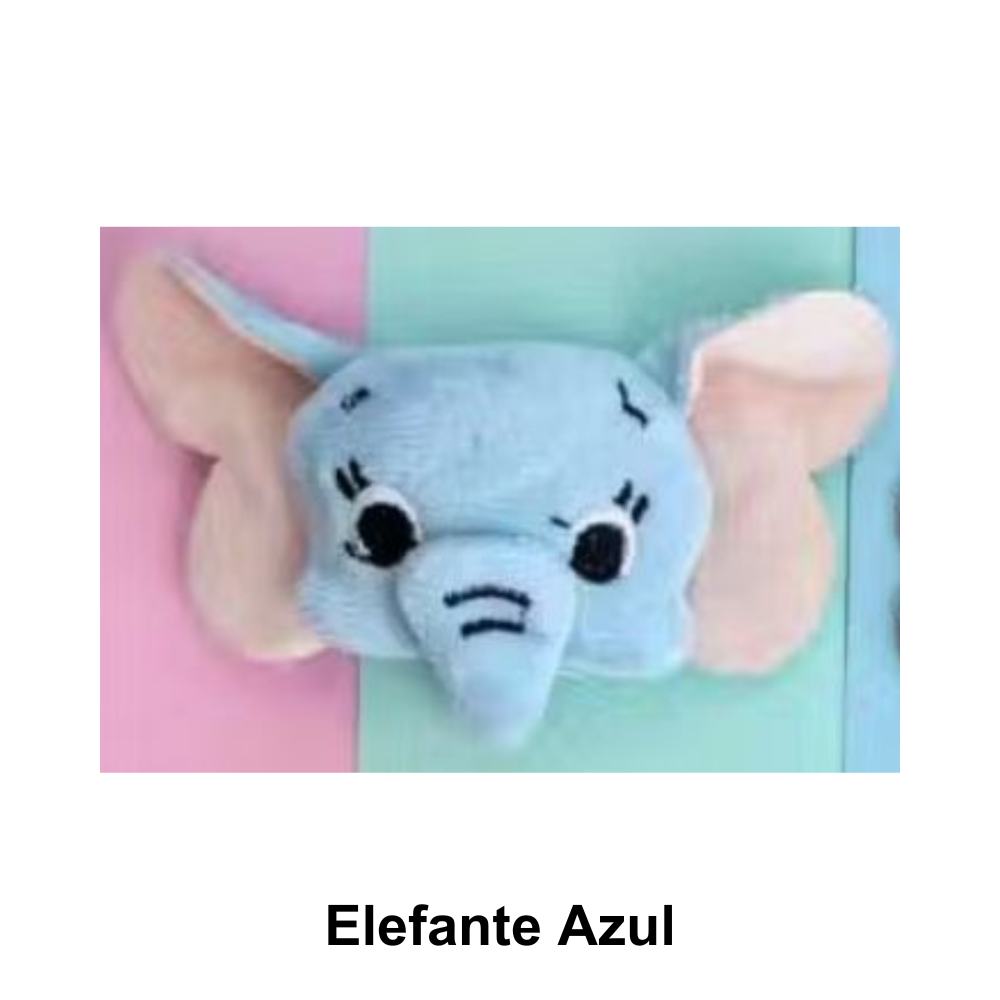 Apliques Bichinhos de Pelúcia para Aplicações Pingentes - Elefante Azul