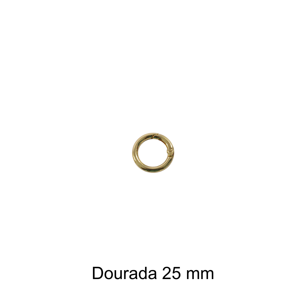 Argola Articulada Dourada Círculo - 25mm
