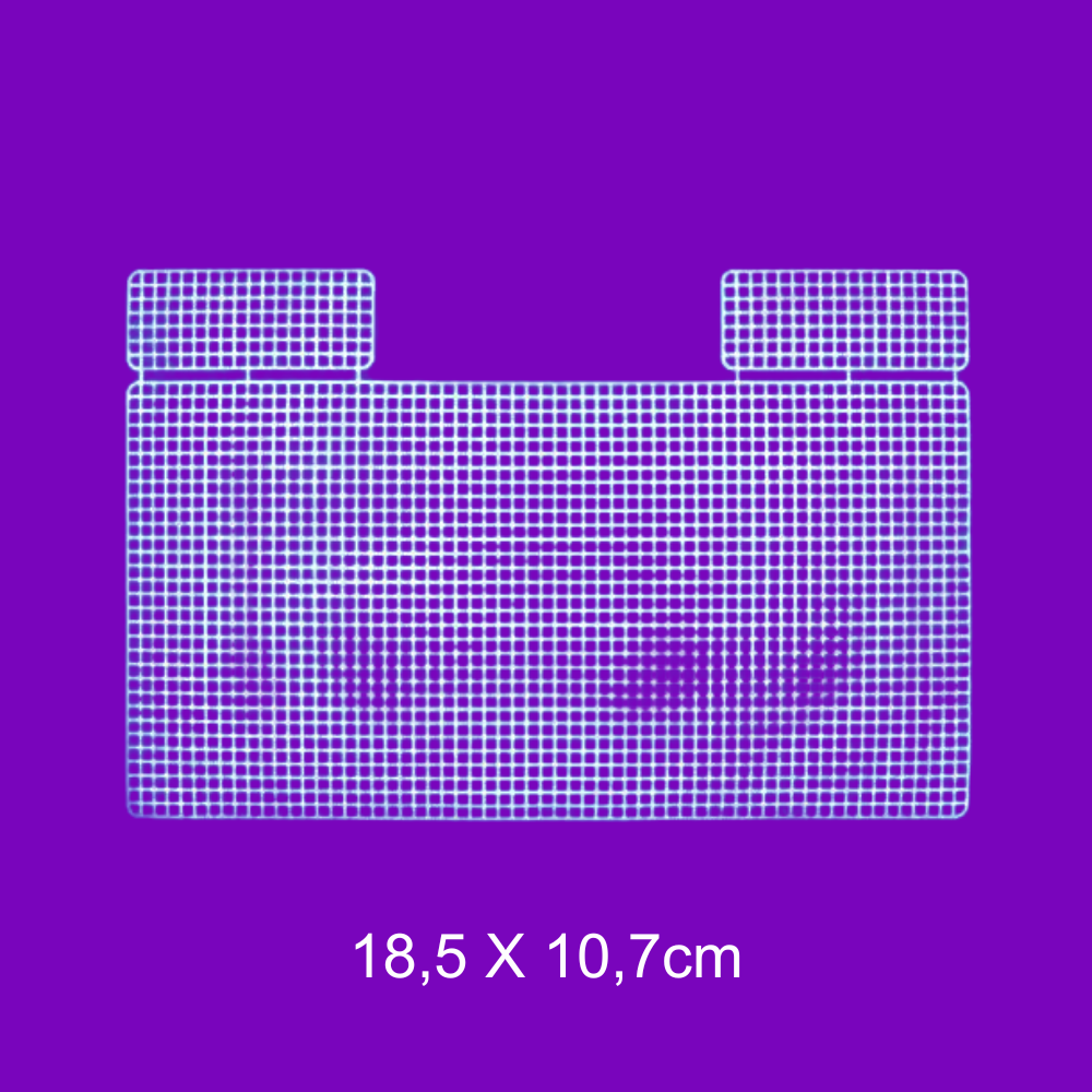 Tela de Plastico para Bolsas Círculo - 18,5 x 10,7 cm