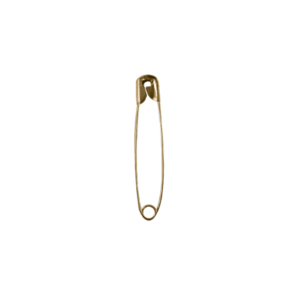 Alfinete de Segurança Círculo - Cor Dourado - N°4 - 56mm - 36und