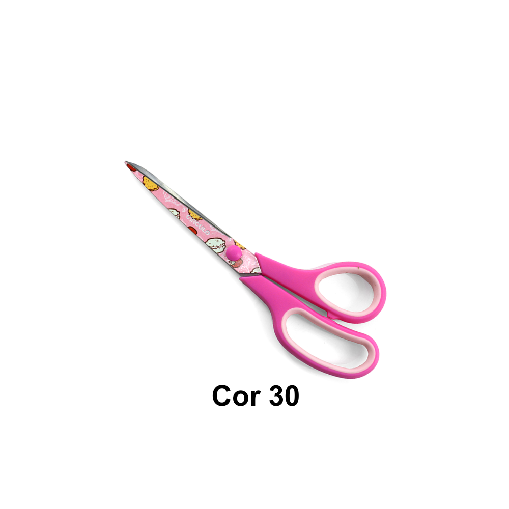 Tesouras Comfort Estampadas 21,5 cm Círculo - Cor 30