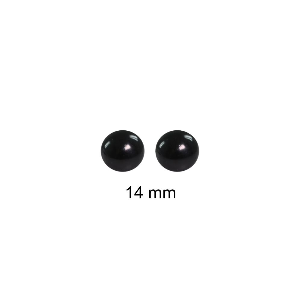 Olhos para Amigurumi Círculo - Preto - 14 mm