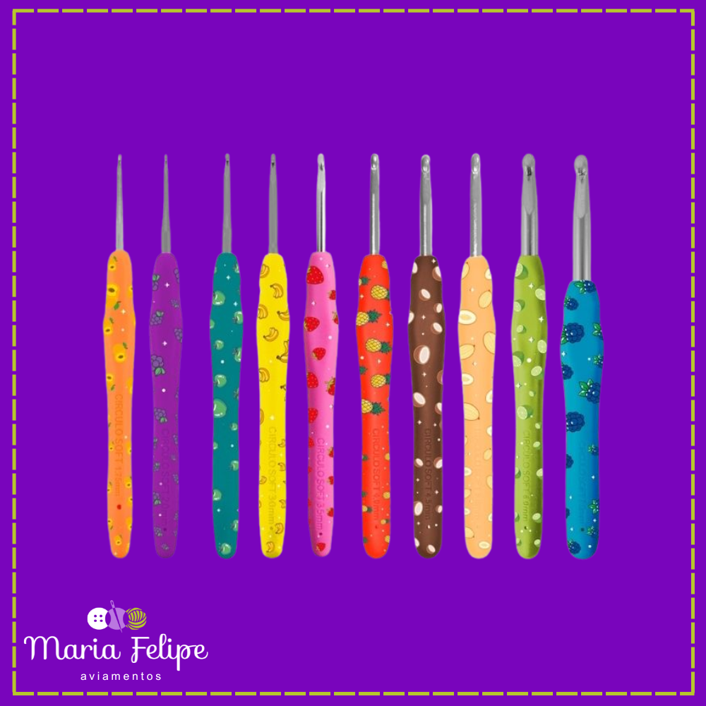 Kit Agulha de Crochê Soft Aromas Círculo