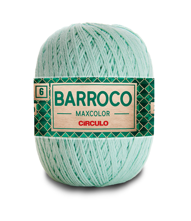 Barbante Barroco Maxcolor N.6 400gr Círculo - 2204 - Verde-Candy