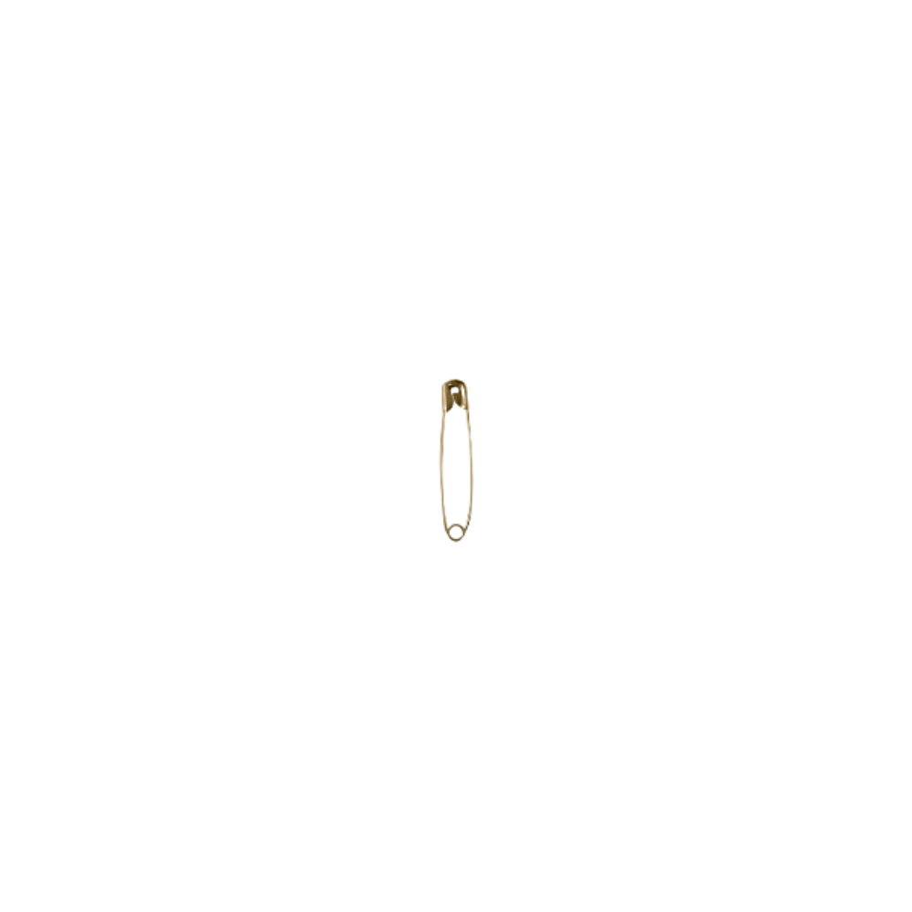 Alfinete de Segurança Círculo - Cor Dourado - N°000 - 20mm - 300und