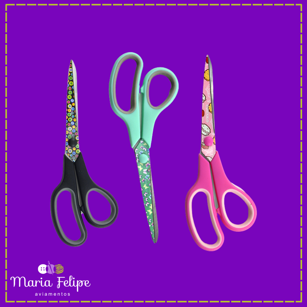 Tesouras Comfort Estampadas 21,5 cm Círculo