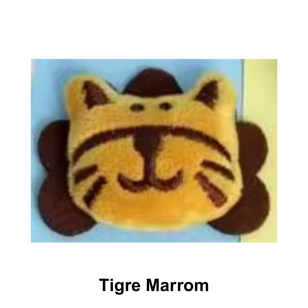 Apliques Bichinhos de Pelúcia para Aplicações Pingentes - Tigre Marrom