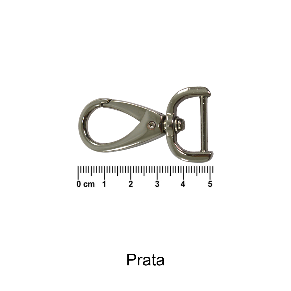 Mosquetão Oval Círculo - Prata