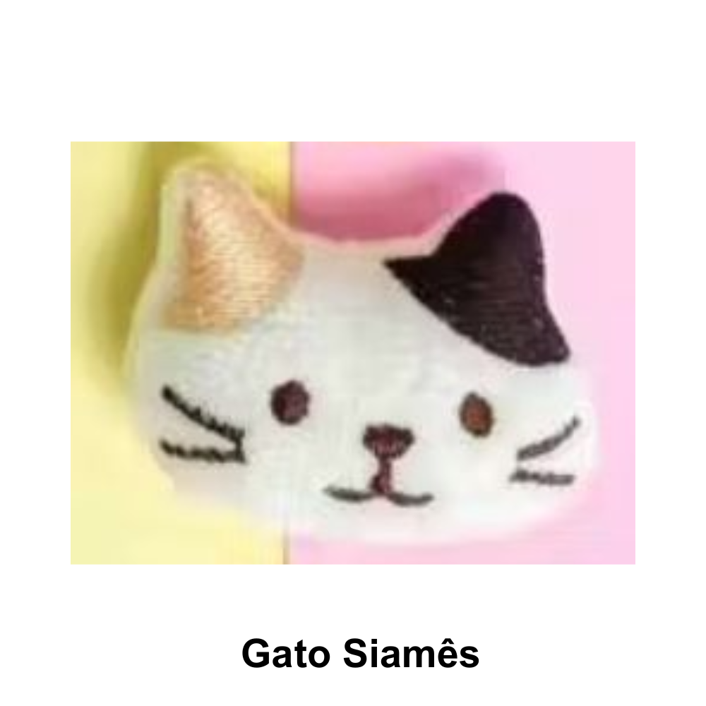 Apliques Bichinhos de Pelúcia para Aplicações Pingentes - Gato Siamês