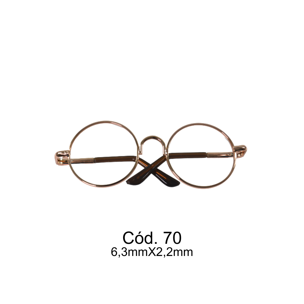 Óculos para Amigurumi Metal Círculo - 70