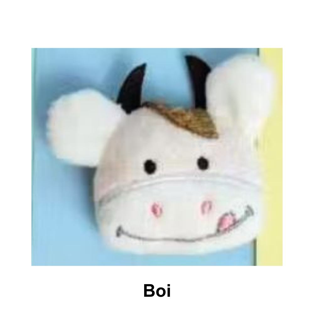 Apliques Bichinhos de Pelúcia para Aplicações Pingentes - Boi