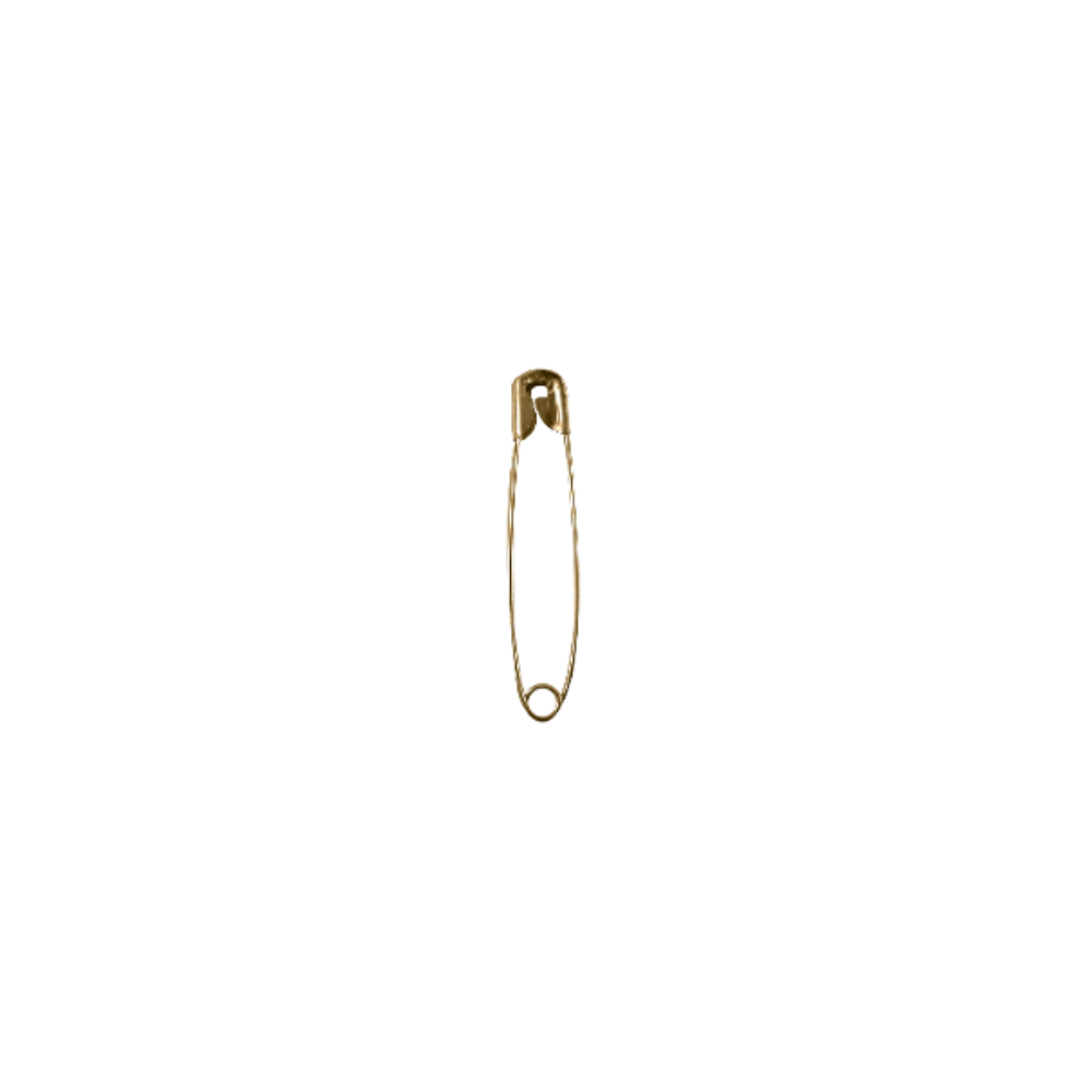 Alfinete de Segurança Círculo - Cor Dourado - N°2 - 38mm - 72und