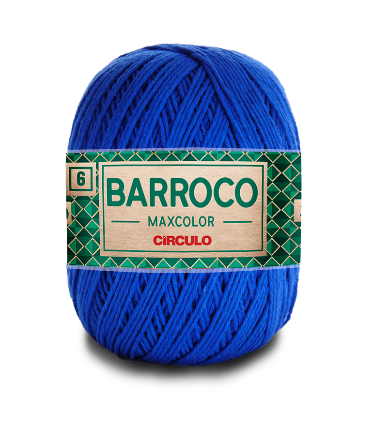Barbante Barroco Maxcolor N.6 400gr Círculo - 2829 - Azul-Bic