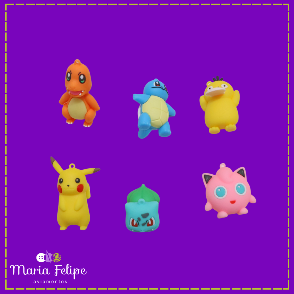 Pingentes Emborrachados - Pokemon