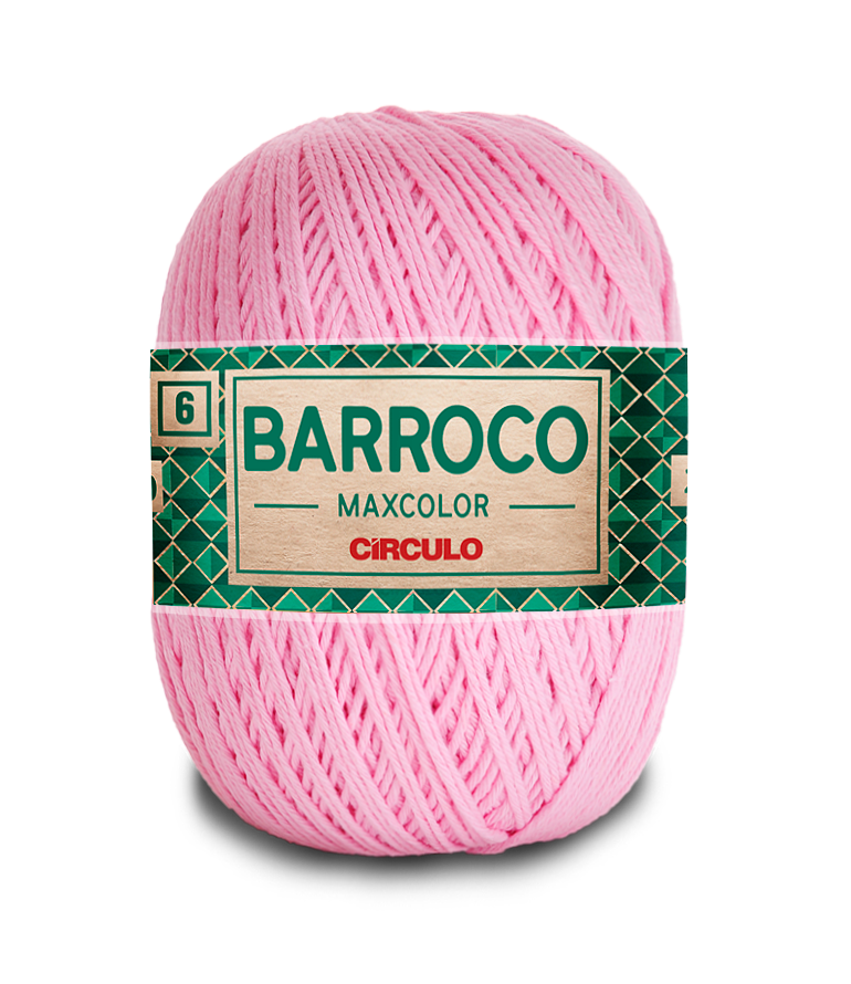 Barbante Barroco Maxcolor N.6 400gr Círculo - 3526 - Rosa-Candy