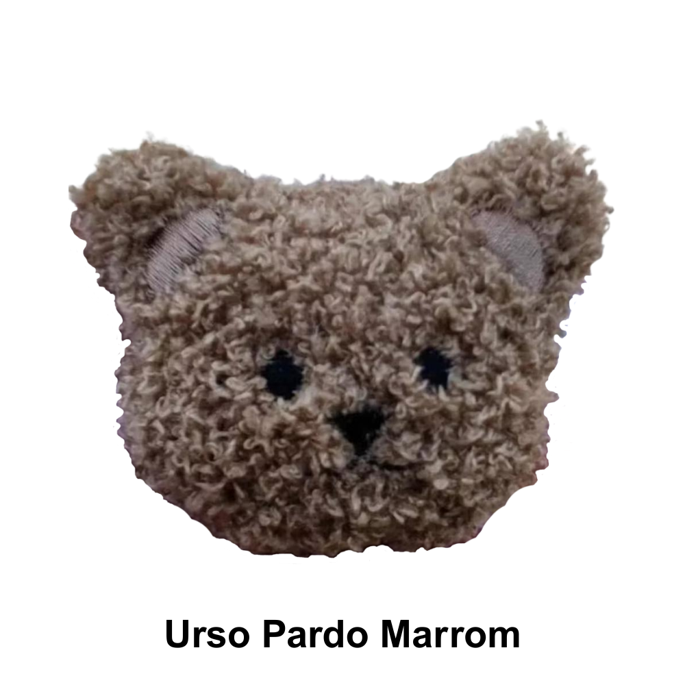 Apliques Bichinhos de Pelúcia para Aplicações Pingentes - Urso Pardo