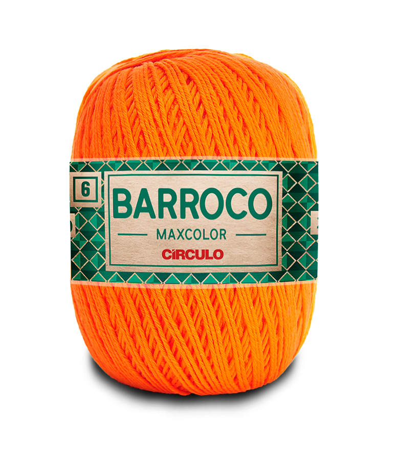 Barbante Barroco Maxcolor N.6 400gr Círculo - 4456 - Laranja