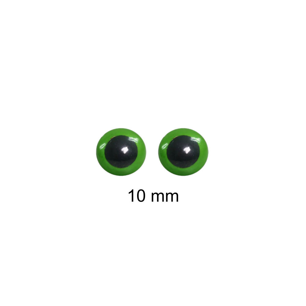 Olhos para Amigurumi Círculo - Verde - 10 mm
