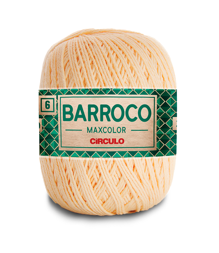 Barbante Barroco Maxcolor N.6 400gr Círculo - 1114 - Amarelo-Candy