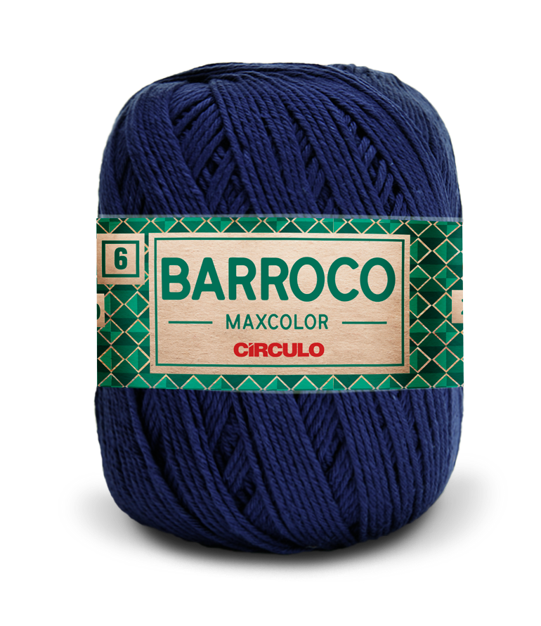 Barbante Barroco Maxcolor N.6 400gr Círculo - 2856 - Anil-Profundo