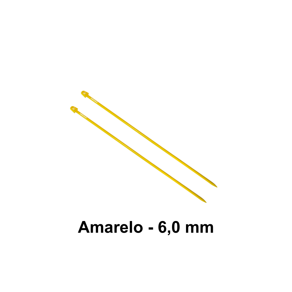 Agulha de Tricô de Plástico Círculo 35cm - 6,0