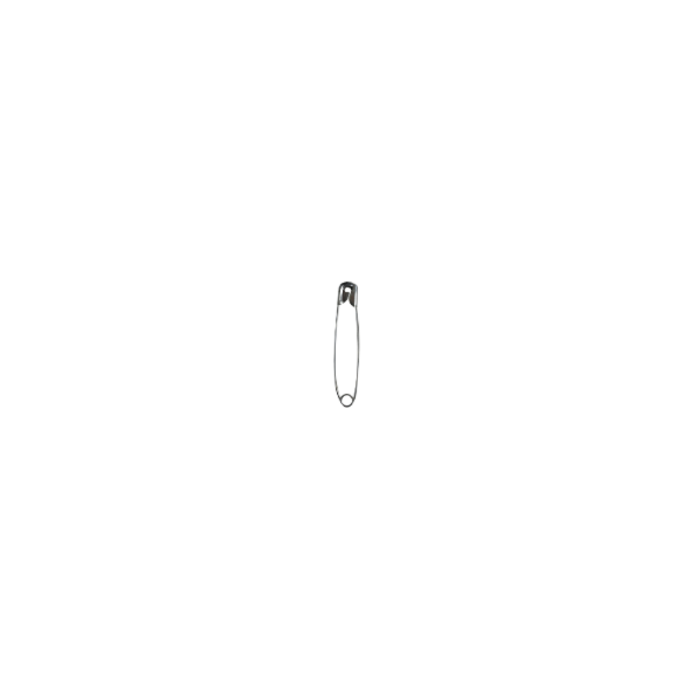 Alfinete de Segurança Círculo - Cor Prata - N°000 - 20mm - 300und