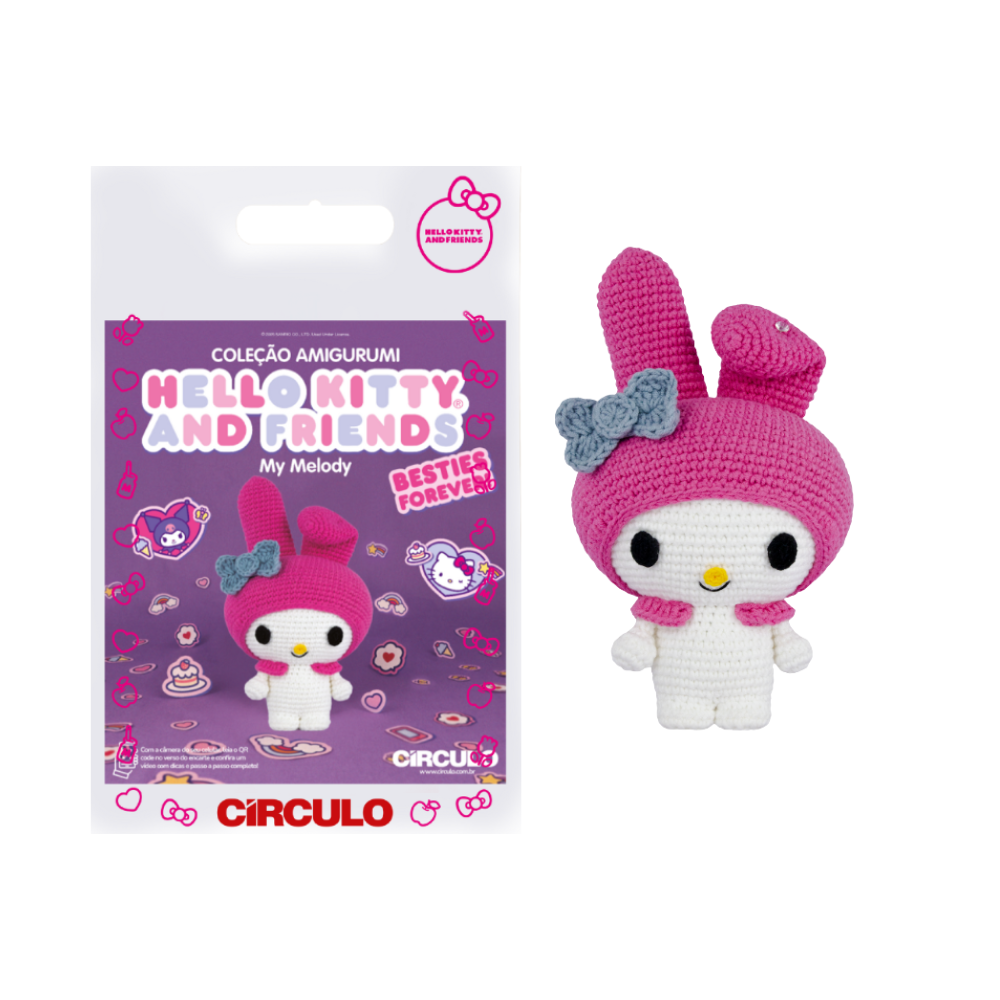 Kit Amigurumi Coleção Hello Kitty e Amigos Círculo - My Melody
