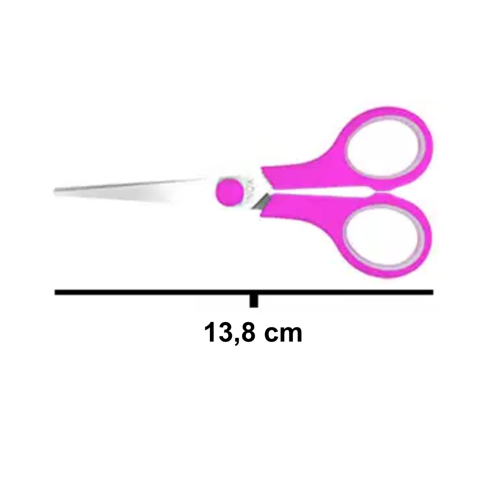 Tesouras Comfort Rosa Círculo - 13,8 cm (5,5")