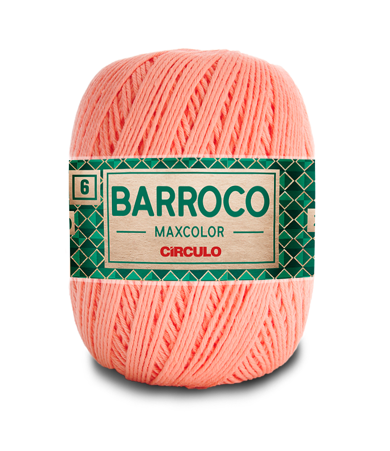 Barbante Barroco Maxcolor N.6 400gr Círculo - 4514 - Pêssego