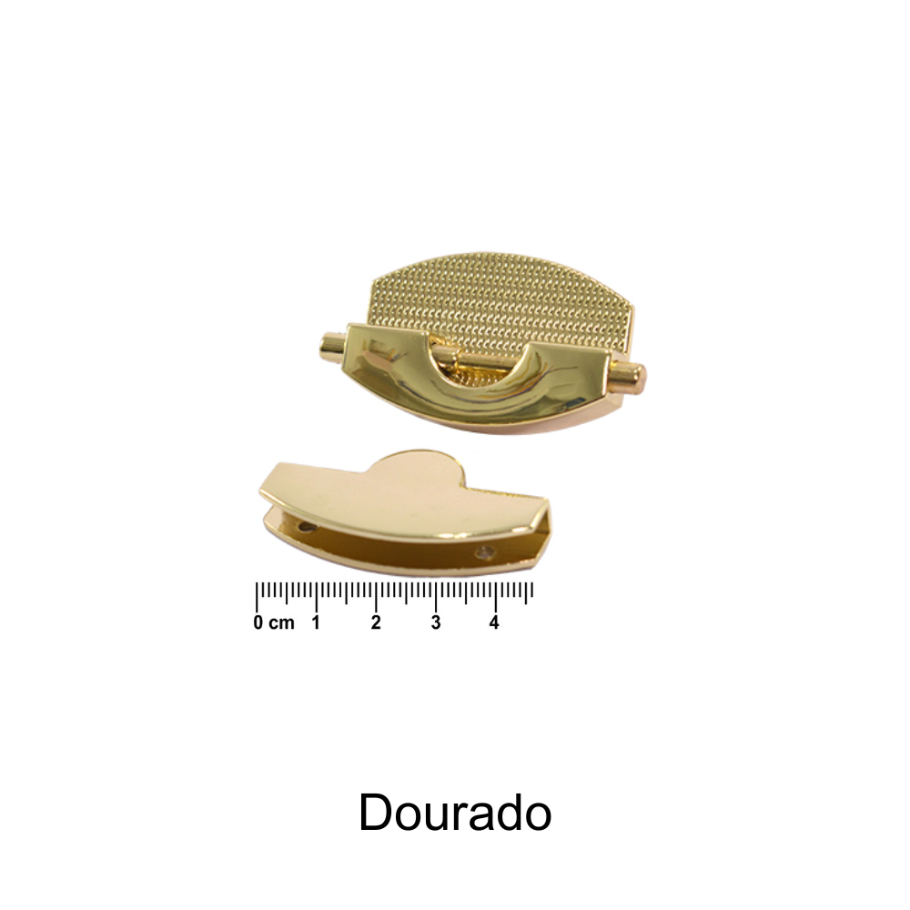 Fecho de Metal Botão Magnético Círculo - Dourado
