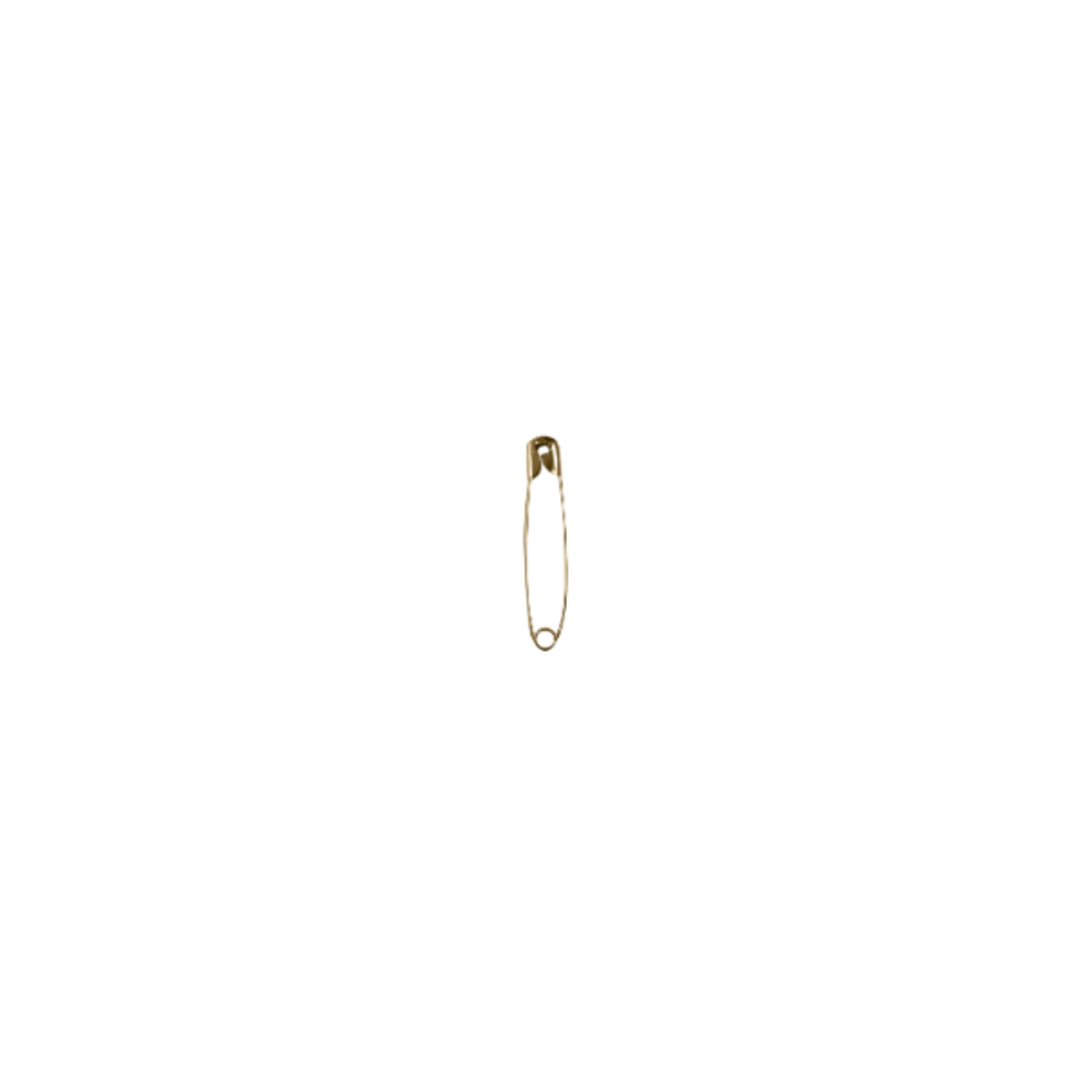 Alfinete de Segurança Círculo - Cor Dourado - N°00 - 22mm - 240und