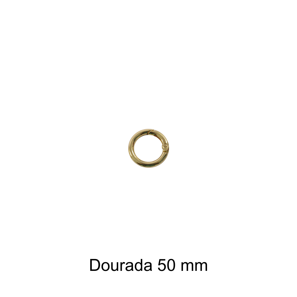 Argola Articulada Dourada Círculo - 50mm