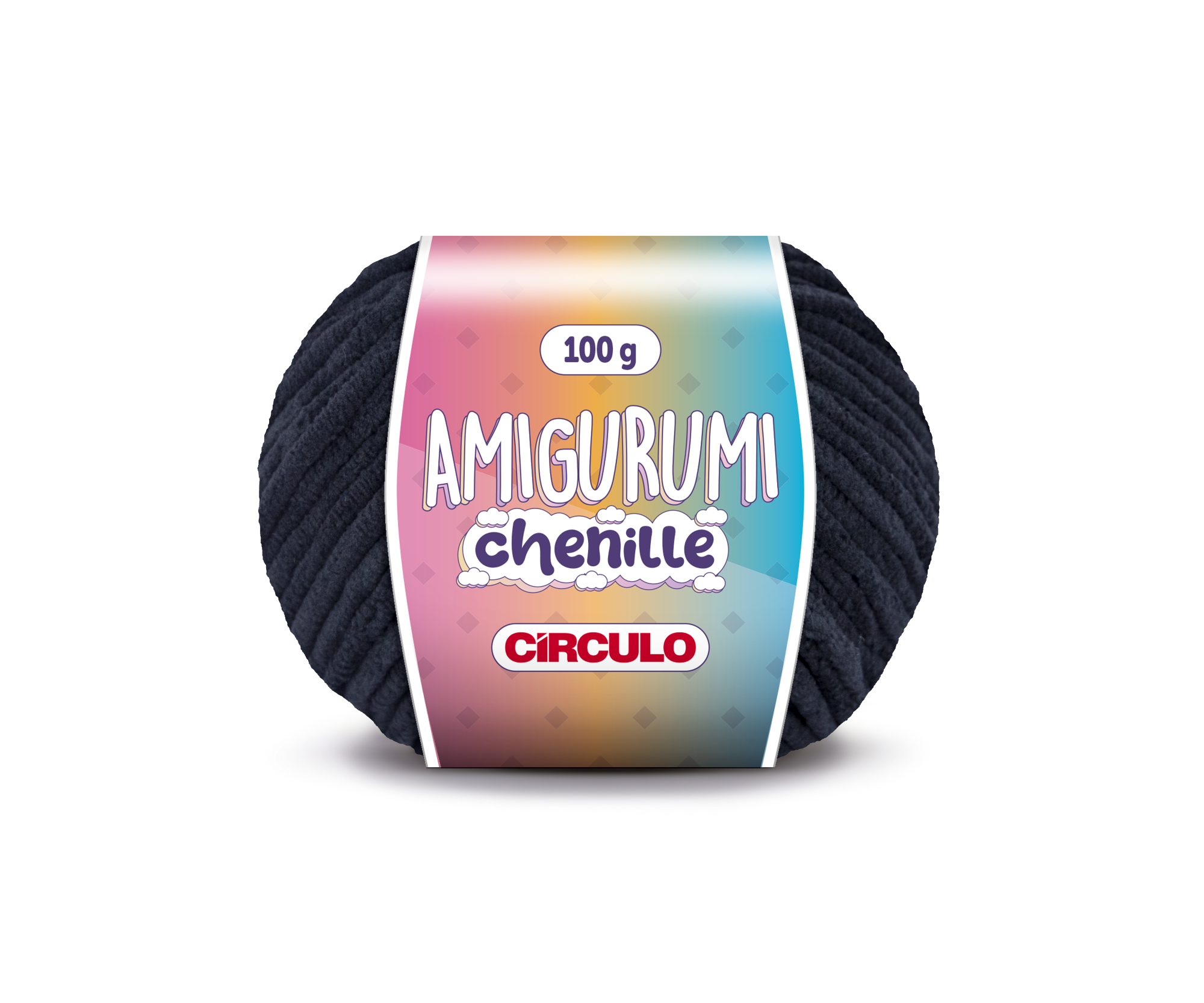 Fio Amigurumi Chenille Círculo - 8990 - Preto