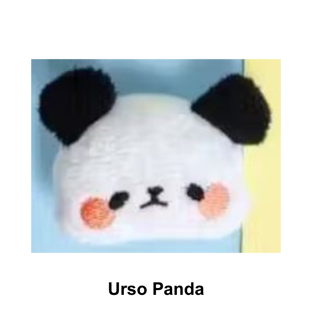 Apliques Bichinhos de Pelúcia para Aplicações Pingentes - Urso Panda