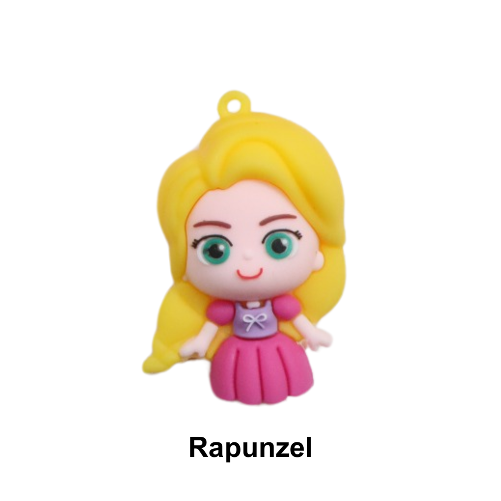Pingentes Emborrachados - Princesas Disney - Rapunzel