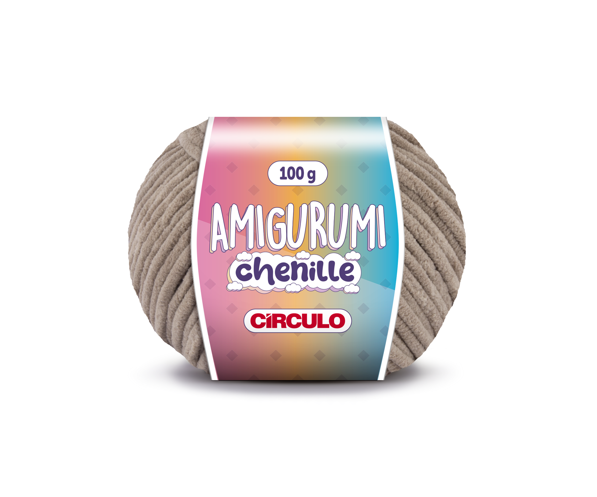 Fio Amigurumi Chenille Círculo - 7066 - Pedra Quente