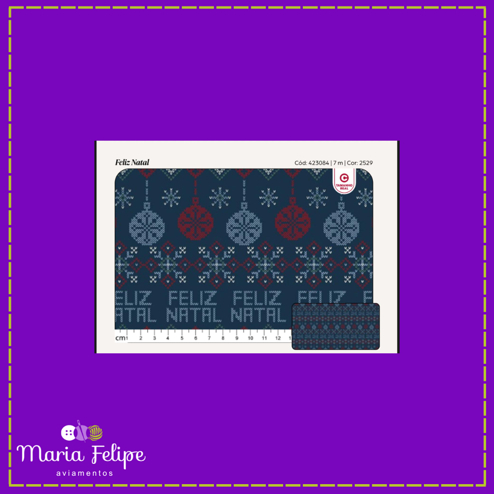 Tecido Natalino Patchwork Composê Natalino Feliz Natal Círculo Metro