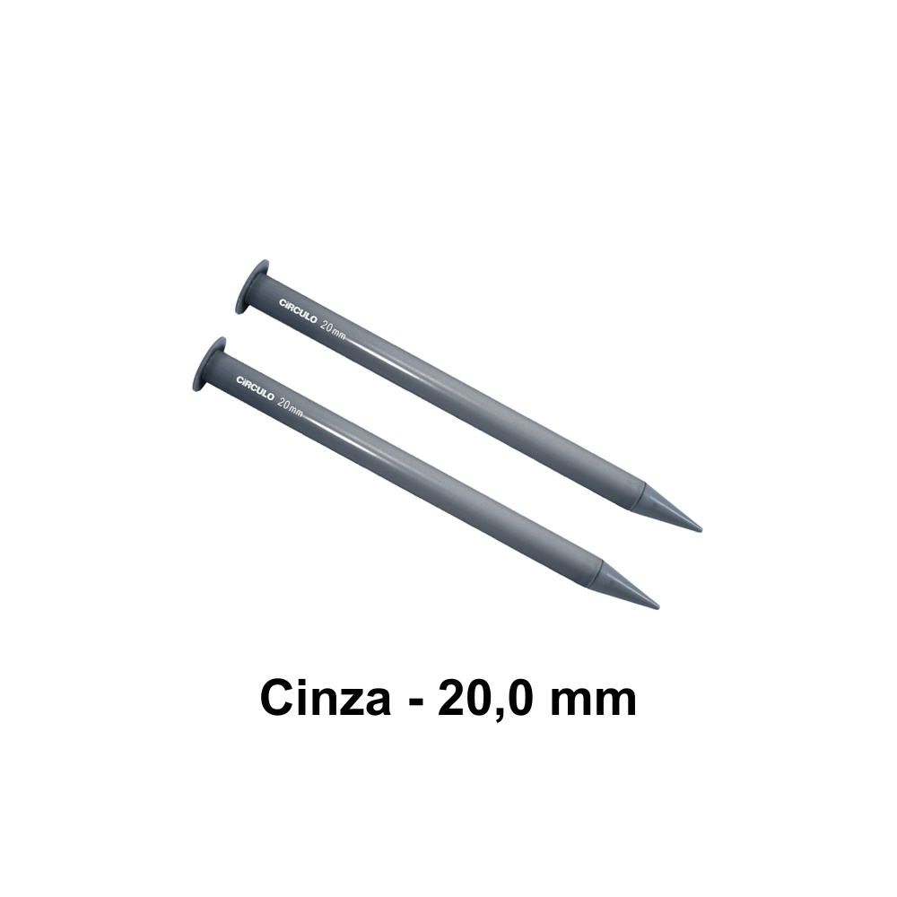 Agulha de Tricô de Plástico Círculo 35cm - 20,0