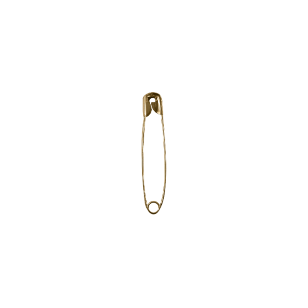 Alfinete de Segurança Círculo - Cor Dourado - N°3 - 45mm - 48und
