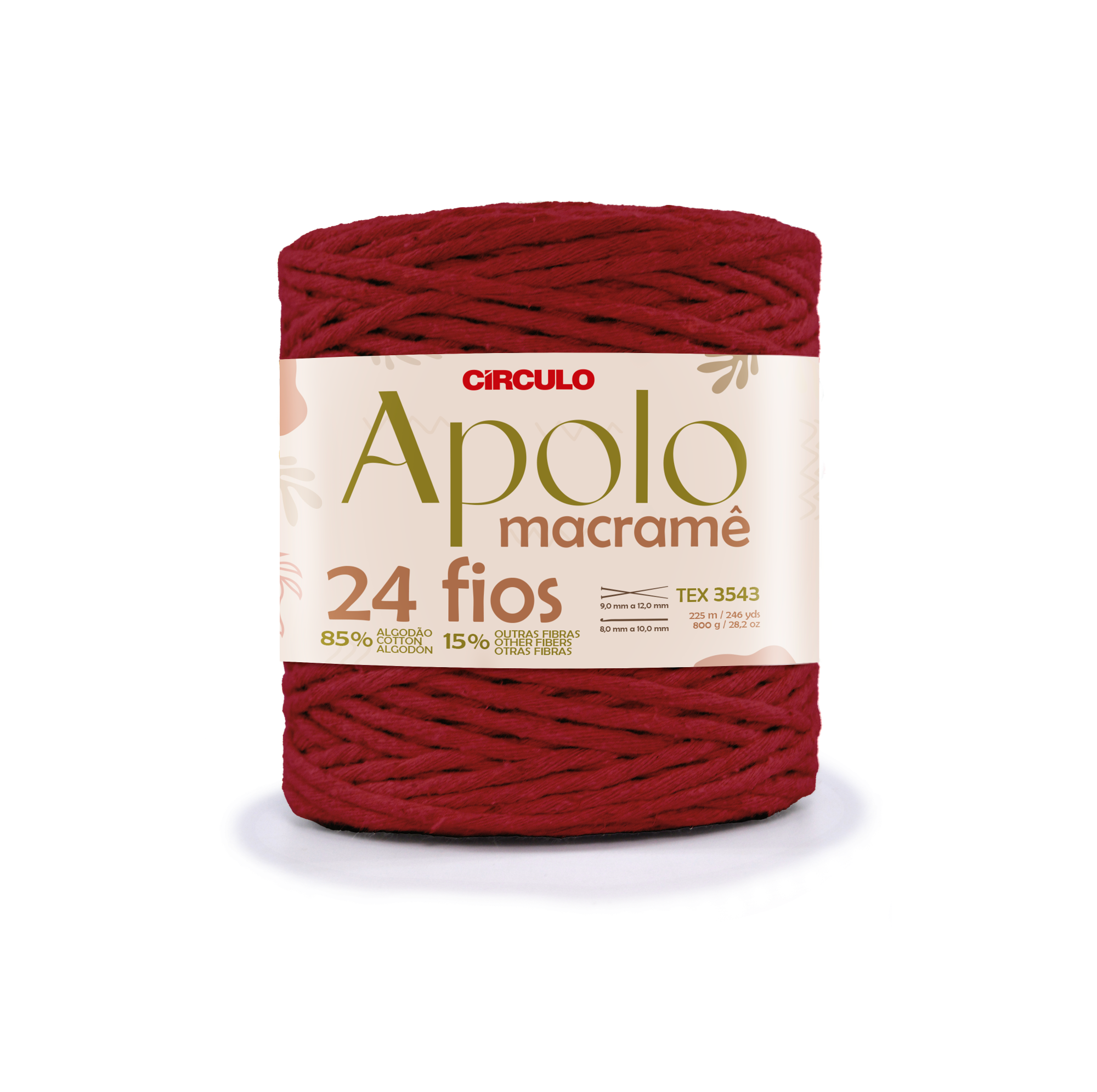 Barbante Apolo Macramê 24 Fios 800gr Círculo - 7136 - Marsala